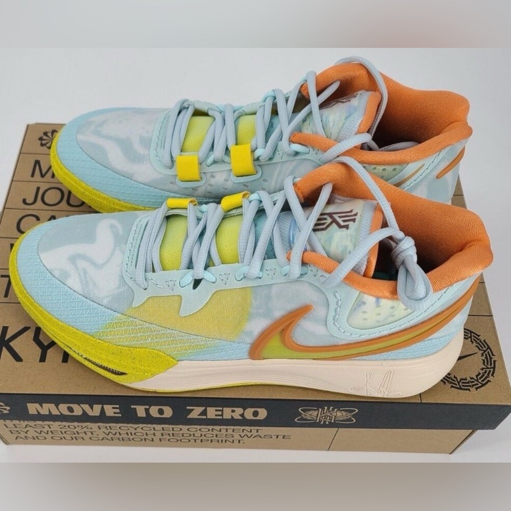 NWT‎ Original Nike Kyrie 8 Eagle Air Zoom Glacier Blue/Yellow Shoes - DJ6017-400